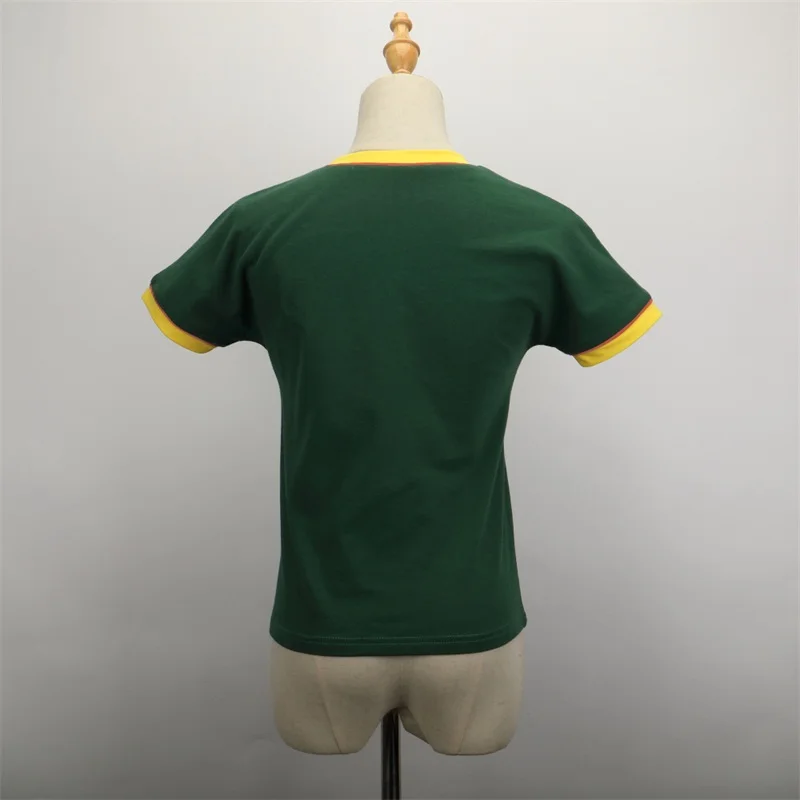 2019 New TV Stranger Things Dustin Cosplay Costume Short Sleeve T-shirt Green Baseball Hat Summer Top | Тематическая одежда и