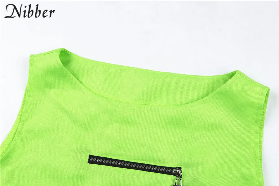 Nibber Лето неоновый зеленый пояс украшения короткие топы женские без рукавов teeshirt модная базовая женская уличная повседневная одежда футболка