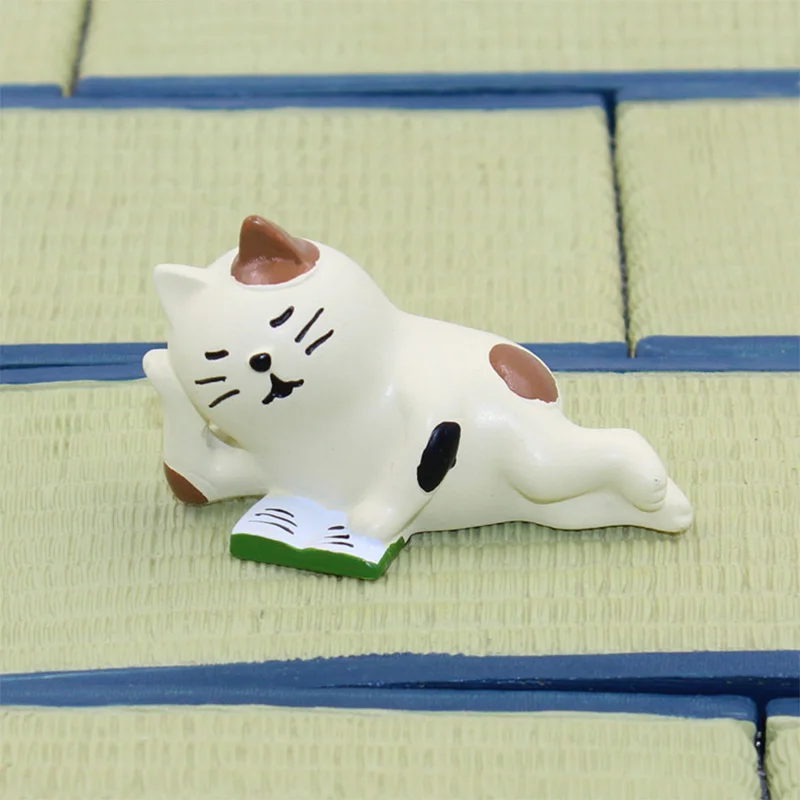 Черный кот медведь еж миниатюрная фигурка японская смола игрушка Zakka Свадебный