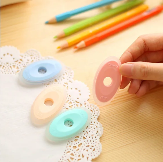 

1 PCS Candy Color Erasable Pen Special Rubber Mount Easily Wipe Magic Hot Erasable Pen Students Learning Office With Rubber
