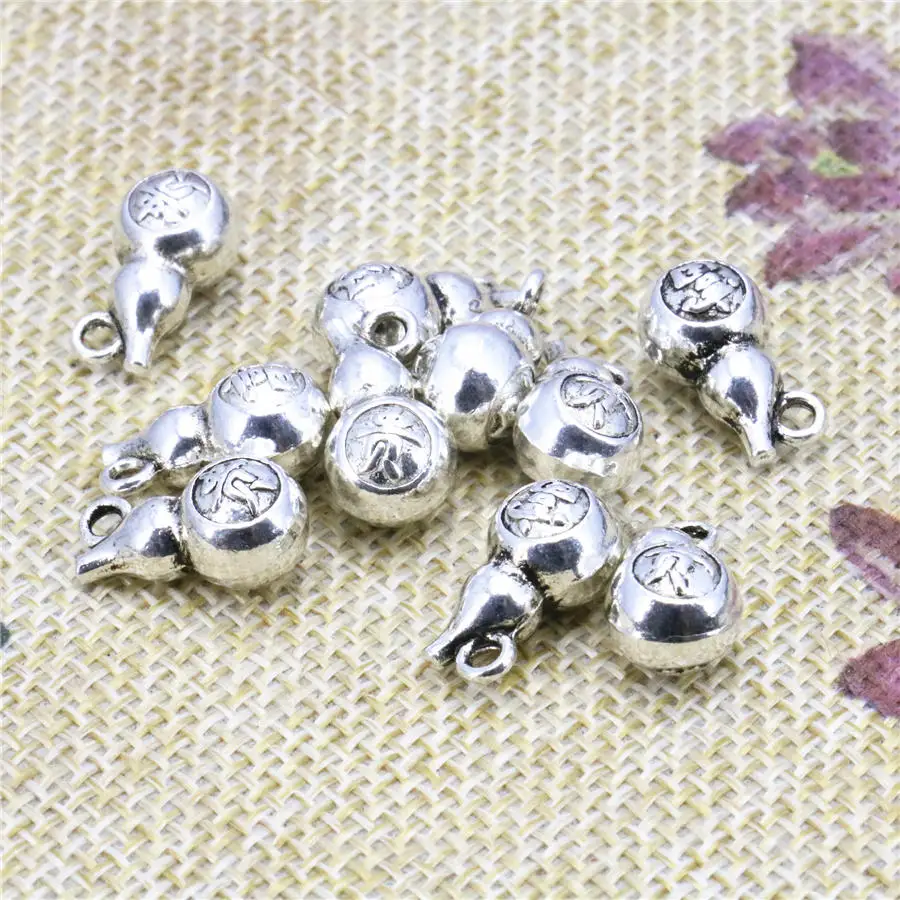 New 10PCS Copper Gourd-Shape Lucky DIY Loose Finding Beads Accessories Crafts Jewelry Making Design 8x15mm Women Girls Gifts | Украшения и