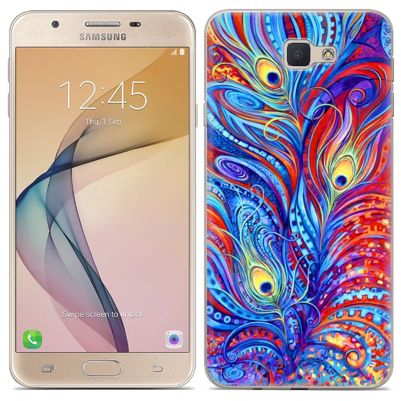 Lulumi Феникс Перо Телефон чехол для Samsung Galaxy J7 Prime 2016 Абстрактная живопись ТПУ