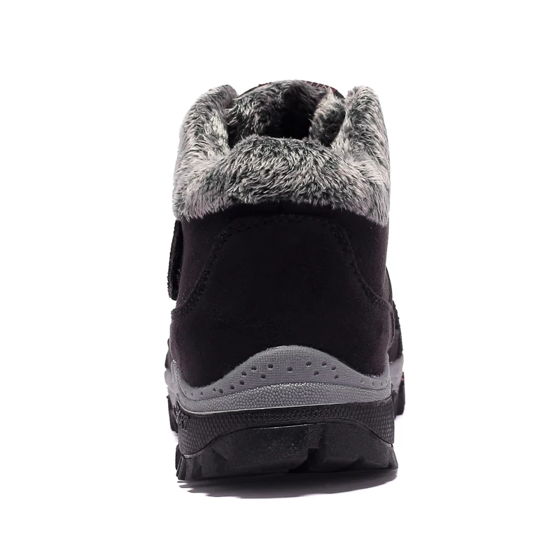 Boots Winter with Fur Warm Snow Men Working Shoes Fashion Rubber Ankle 45 | Обувь