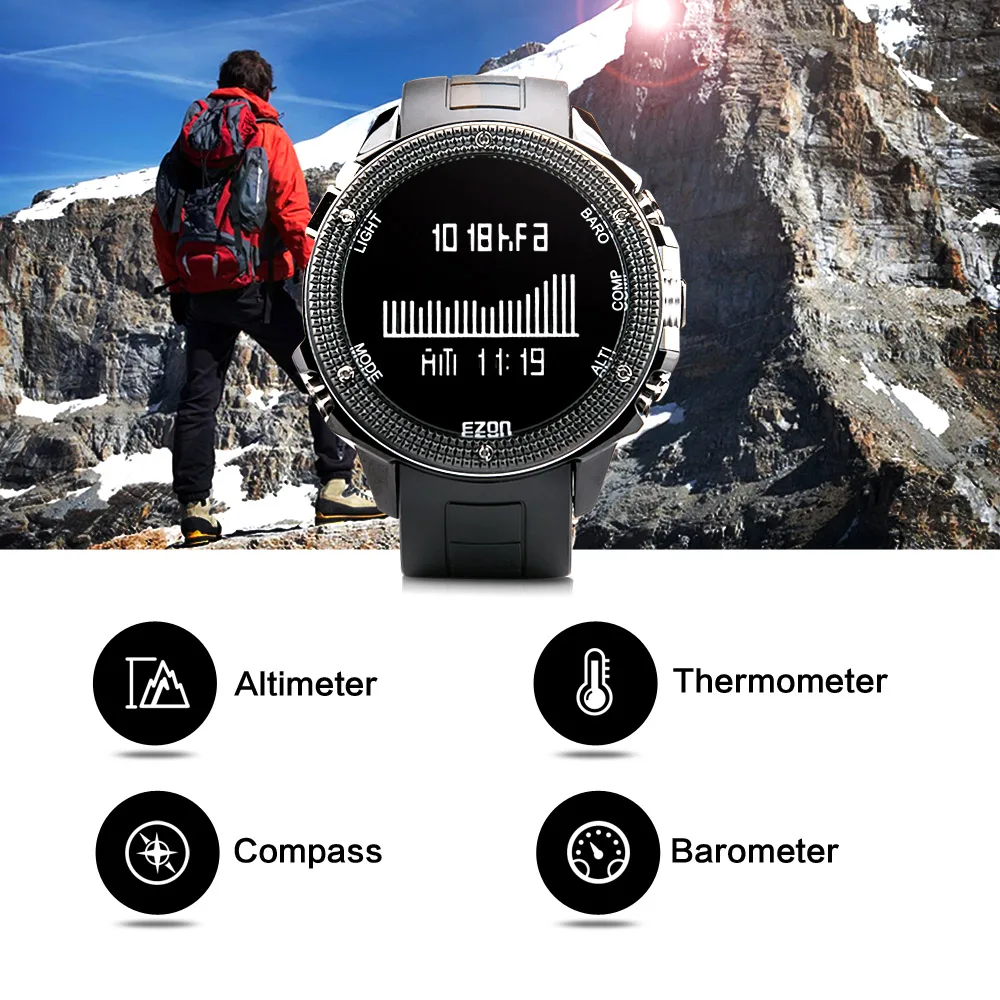 Цифровые часы EZON H501 профессиональные цифровые для активного отдыха походов