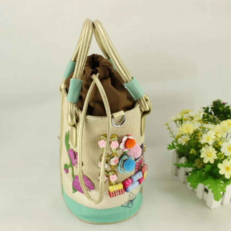 BS542 Высокого Качества Конфеты Цветные Сумки Холст Drawstring Сумка Женщины Почтальона