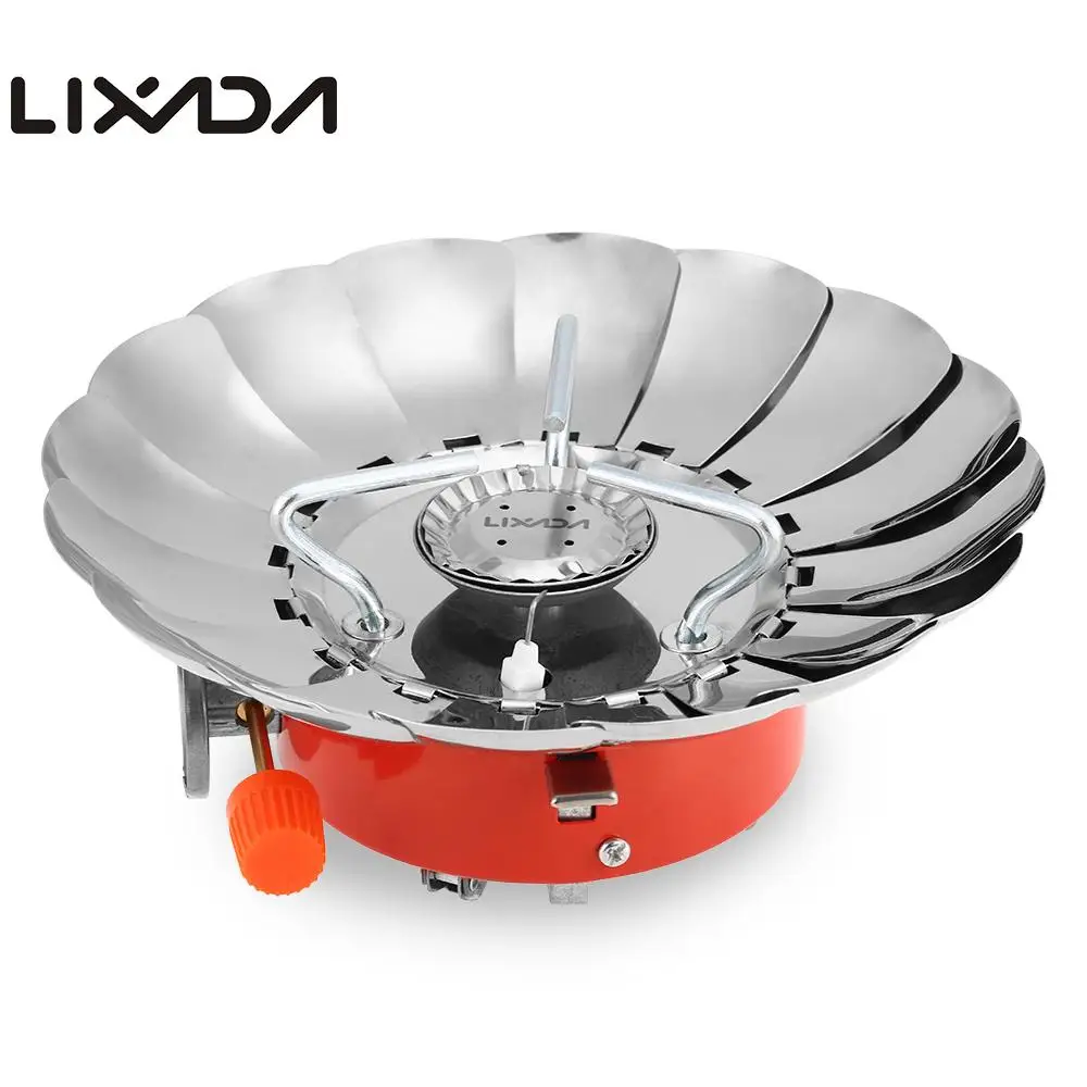 Уличная Складная ветрозащитная газовая плита Lixada 2800 Вт с пьезозажиганием для