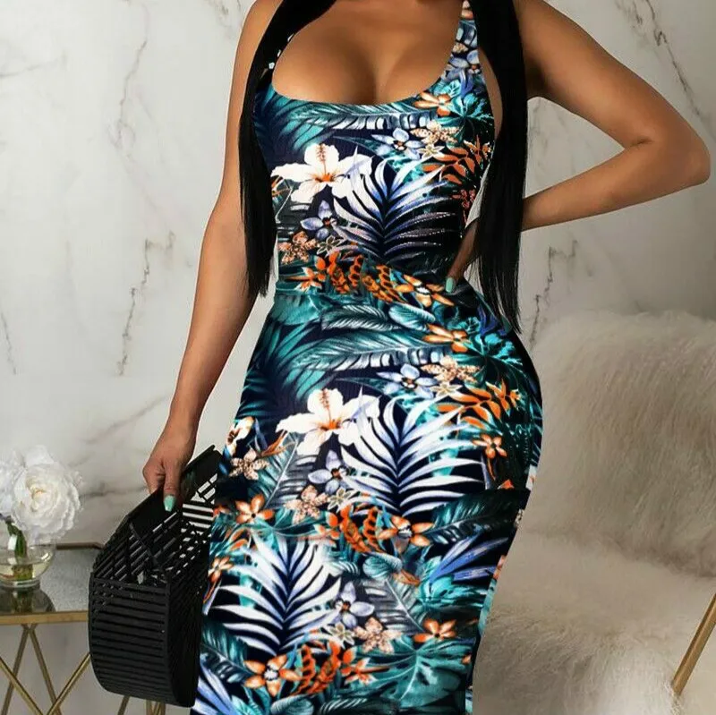 Женское Бандажное облегающее платье без рукавов вечерние Клубные сексуальные