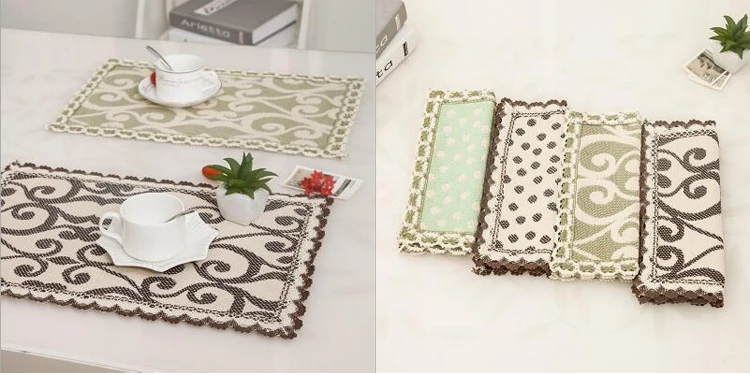 Хлопок столовых coaster обеденный Коврики на стол колодки теплоизоляция Европа