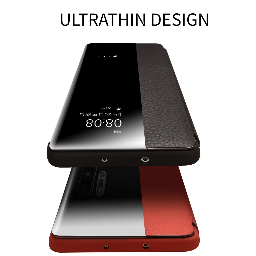 Модный чехол QIALINO из натуральной кожи с откидной крышкой для Huawei P30 Pro 6 47 дюйма