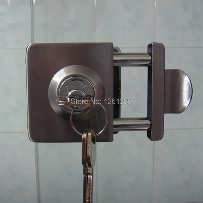 

free shipping glass door lock security lock Household Door bolt Hardware Hypostyle stainless steel lock bolt Engineering