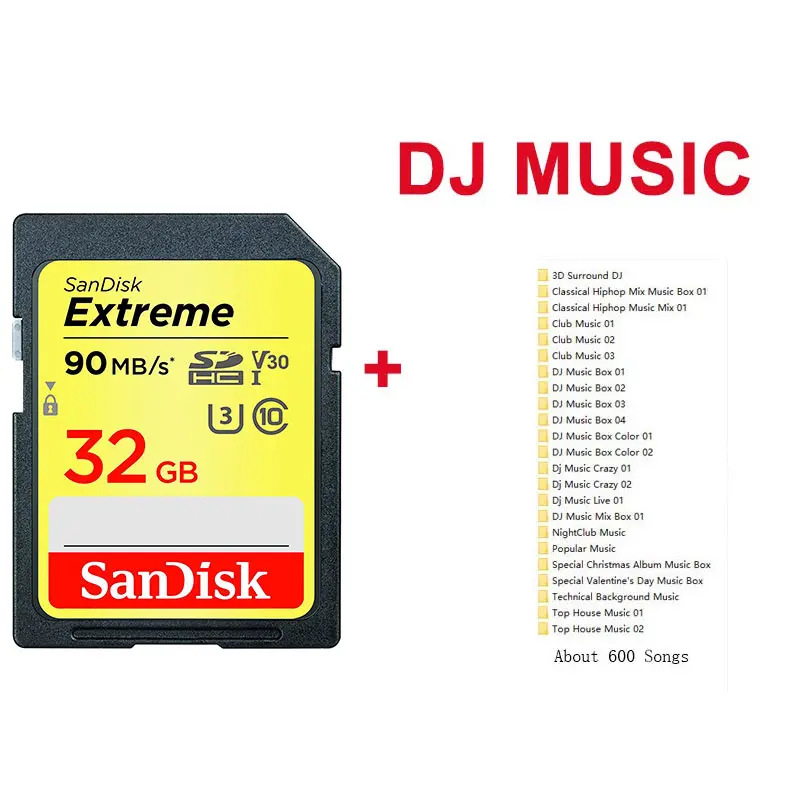 SDXVE-90M-32G-DJ Sandisk SD карта 32 gb Extreme V30 Class 10 U3 Карта памяти SDHC карты Скорость до 90 МБ/с. SD 32 ГБ для цифровой зеркальной камеры 4K FullHD Профессиональный Камера - Емкость: SDXVE-90M-32G-DJ