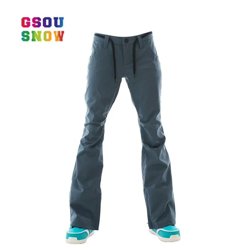 GSOU зимние лыжные штаны для женщин ветрозащитные катания на сноуборде новые