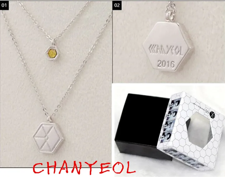 EXO M K ожерелье BAEK HYUN Чан Ёль XIUMIN KPOP кулон ювелирные изделия подарки exo Лежанка