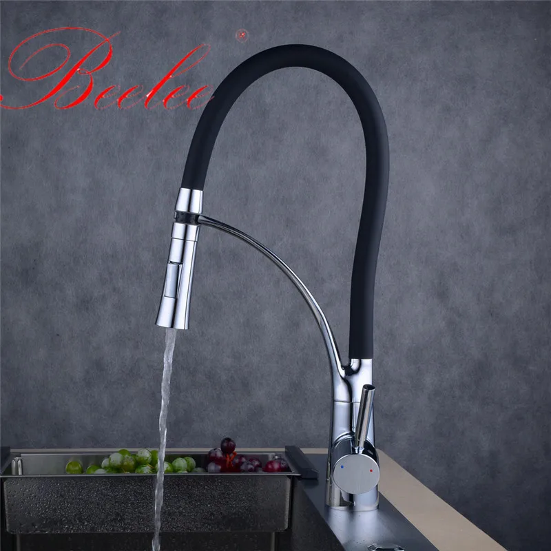 Beelee креативный хромированный кухонный кран Современный Смеситель для горячей и