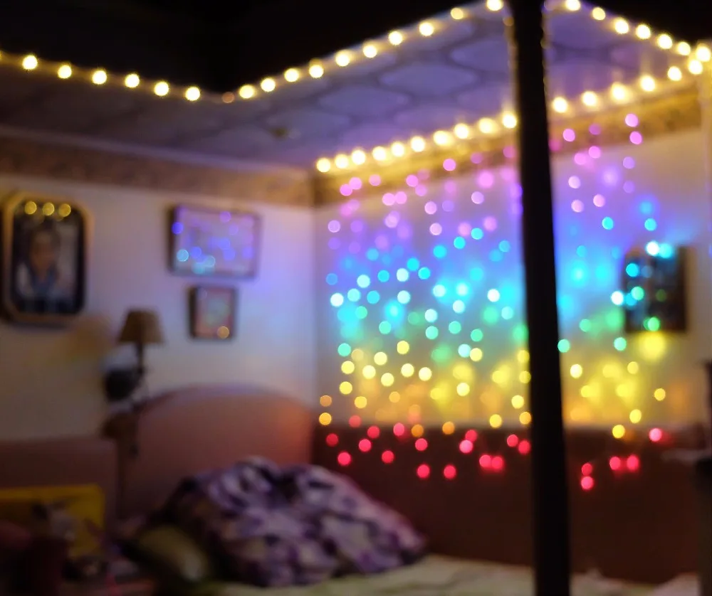 Подключаемые 160LED радужные сосульки 2 м сказочные гирлянды для рождественских