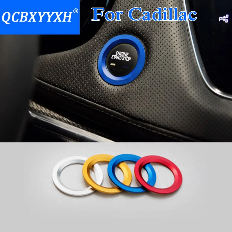 Стайлинг автомобиля QCBXYYXH алюминиевая крышка переключателя зажигания для Cadillac XTS
