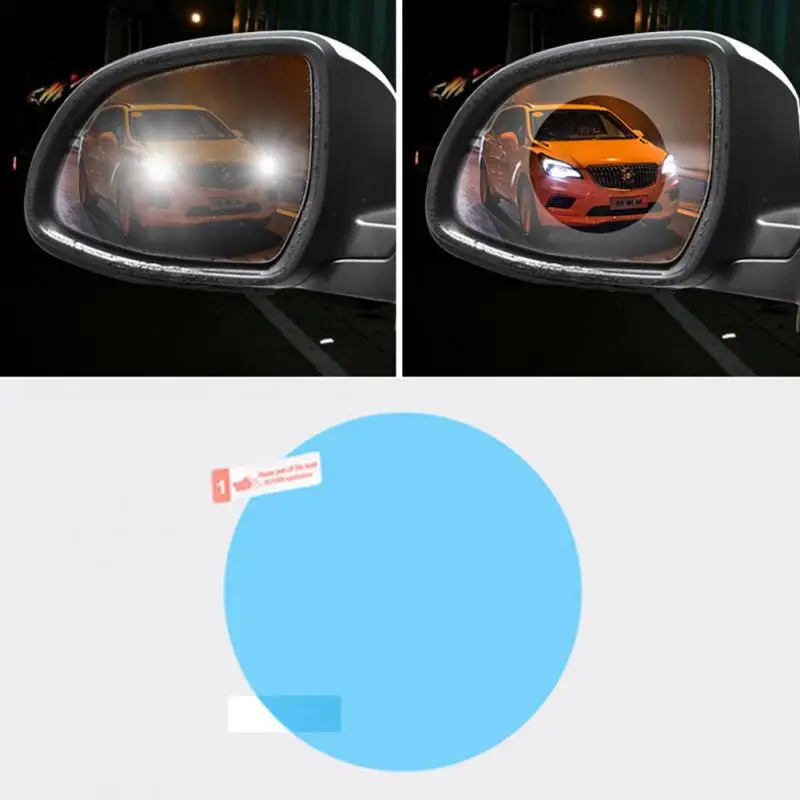 Непромокаемая Водонепроницаемая Универсальная автомобильная овальная защитная пленка зеркало заднего вида круглая