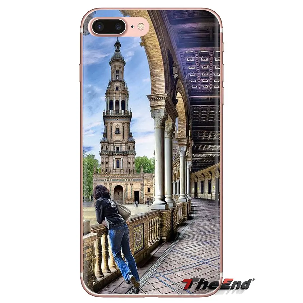 Плаза де ESPANA Sevilla Испания для Samsung Galaxy A3 A5 A7 A9 A8 Star A6 Plus 2018 2015 2016 2017 прозрачные мягкие