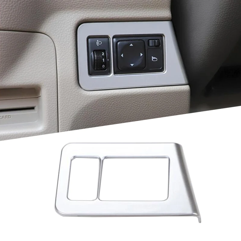

For Nissan NV200 Evalia 2010 - 2018 Chrome Headlight Fog Light Lamp Adjust Button Instrument Switch Panel Cover Trim Bezel