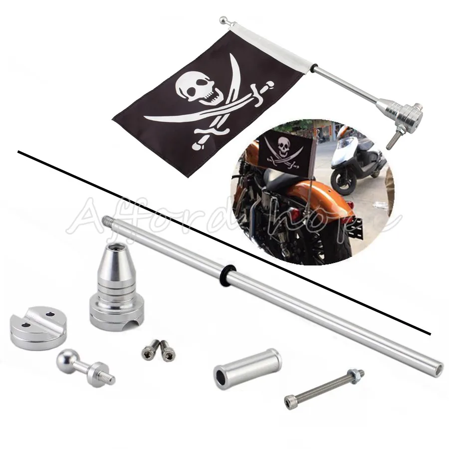 Хромированная Подставка с изображением лица черепа для мотоцикла или велосипеда