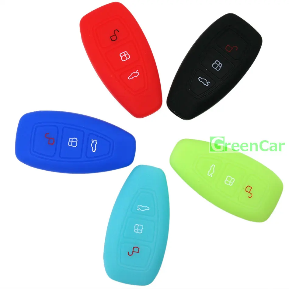 

1pcs 3 Buttons Car Key Case Cover for Ford Kuga Escape Galaxy Ecosport MK3 Black Blue Red Green