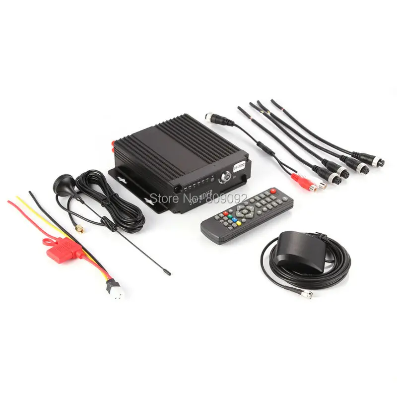 4CH автомобильный мобильный видеорегистратор 2 SD карты 3G/4G/Wifi GPS антенна AHD в
