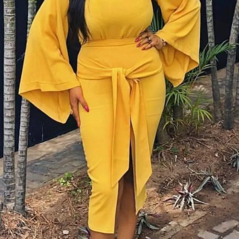 Женское платье тонкие вечерние посылка бедра Твердые платья Bodycon Карандаш