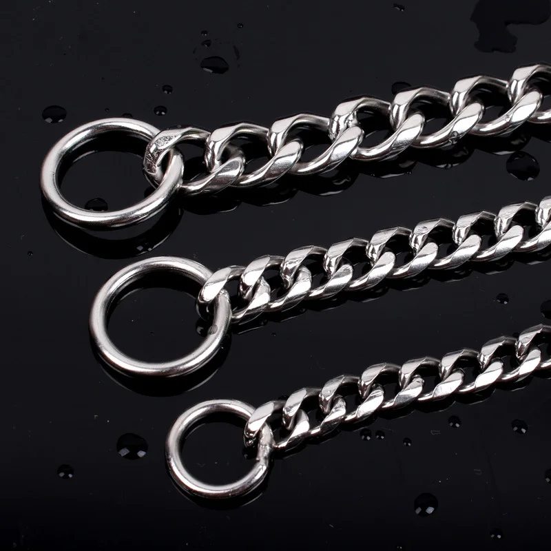 Регулируемый высококачественный металлический Змеиный собачий ошейник с цепью