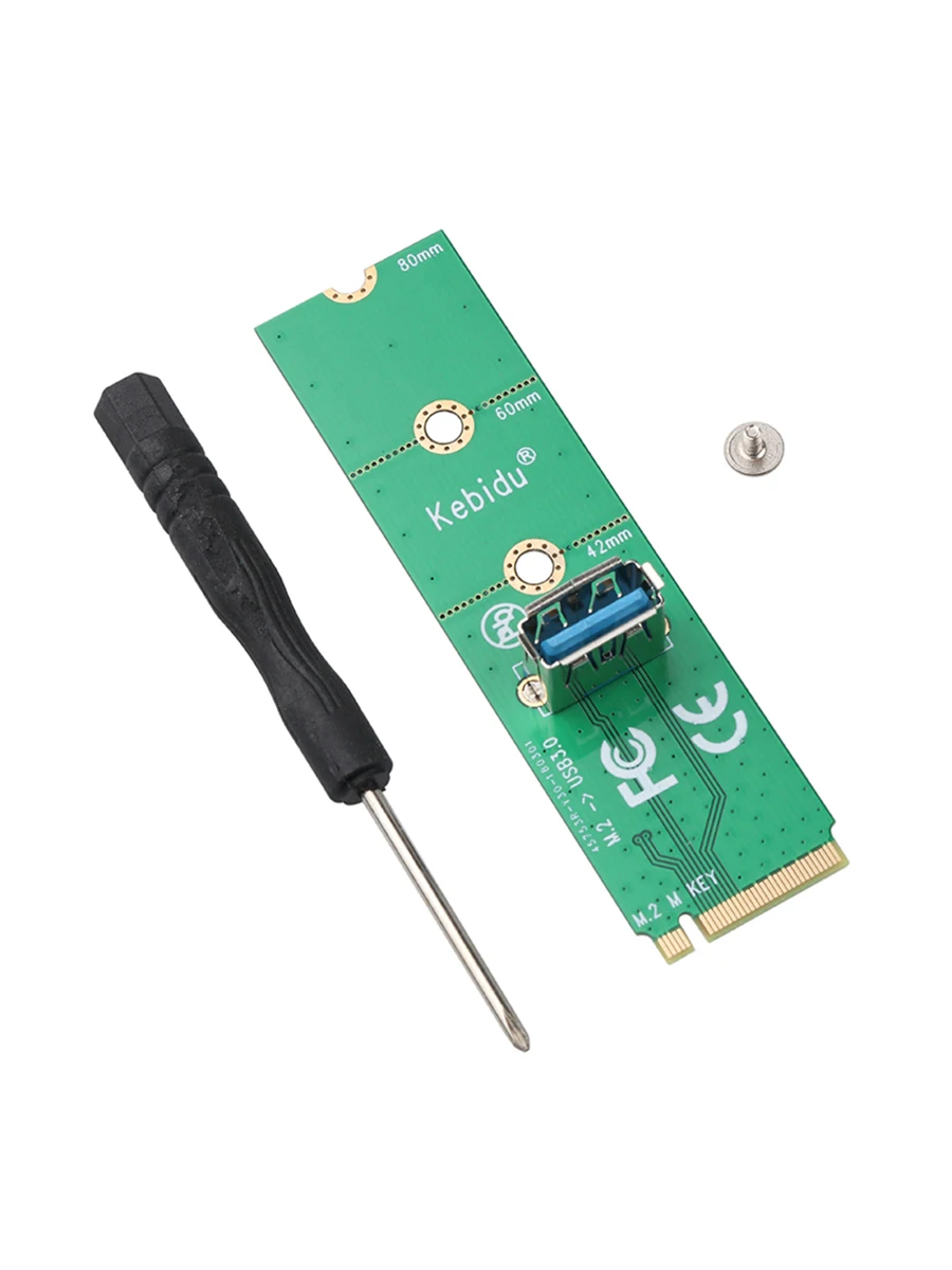 Kebidu новейшая зеленая карта M.2 на USB 3 0 для PCIe PCI E Райзер карты машины майнинга