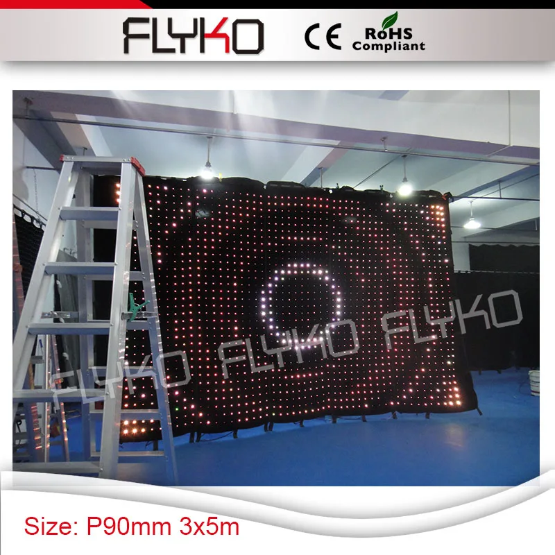 Видеосъемка P9 светодиодный экран dj для занавесок 3x5 м | Освещение