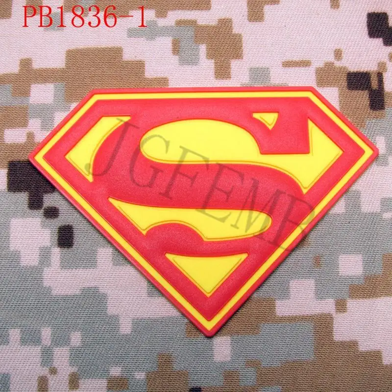 Мстители Супермен Супергерой логотип тактический боевой 3D ПВХ патч черный