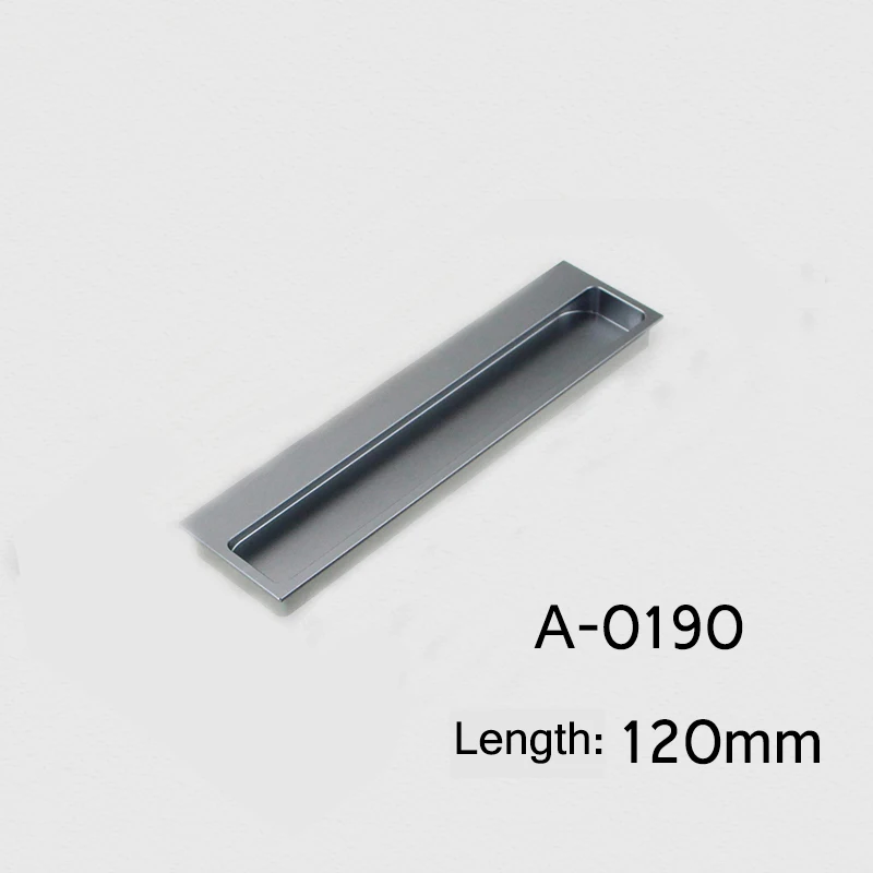 A-0190-120-gray Золотой/черный/серый/Встроенный стелс дверная ручка щелевая для выдвижного ящика шкафа гардероба скрытые дверные ручки межкомнатные двери - Цвет: A-0190-120-gray