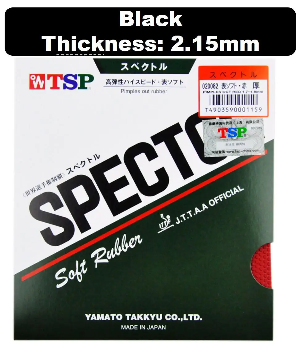 Tsp Spectol сырой резиновый Настольный Теннисный ракетка резиновые пипсы из пинг-понга губка обидная используется Wang Tao - Цвет: 20082  black 2.15