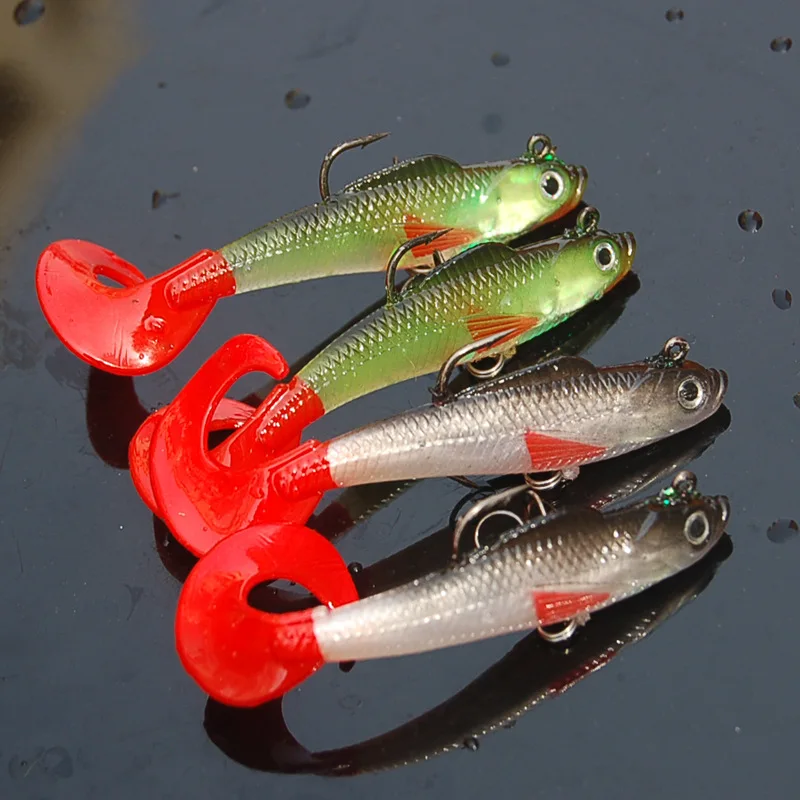 Новинка 2017 1 шт. мягкая рыболовная приманка крючок с свинцовой головкой одним