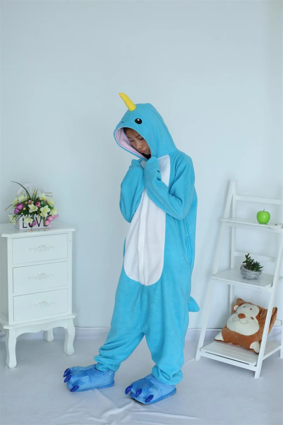 Кигуруми взрослые кигуруми животные Narwhal комбинезоны аниме косплей костюм