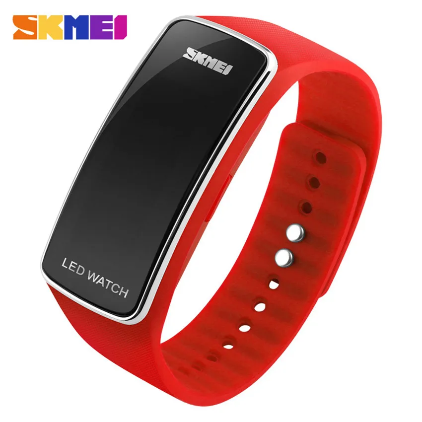 Новинка 2019 модные цифровые спортивные часы со светодиодным браслетом и