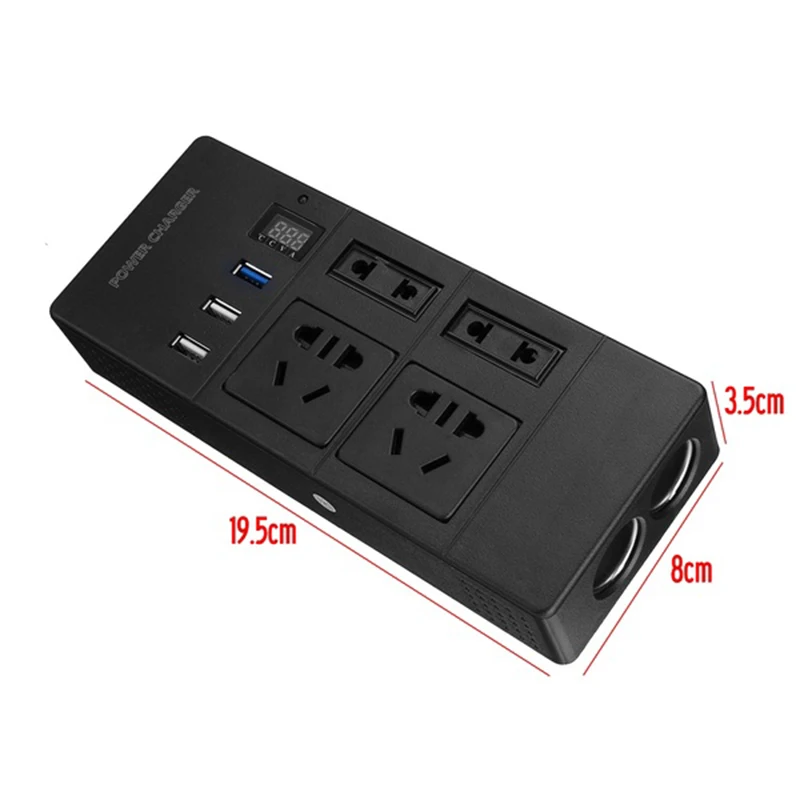 Автомобильный инвертор 200 А 220 Вт 12 В/24 В переменного тока 3 USB порта