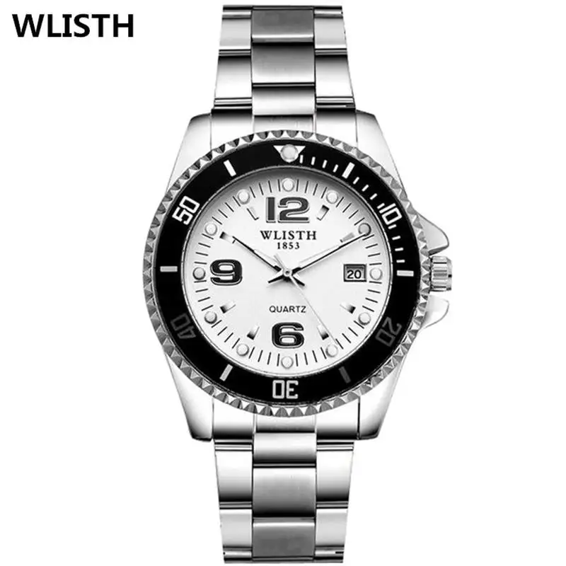 Часы WLISTH из нержавеющей стали мужские модные кварцевые