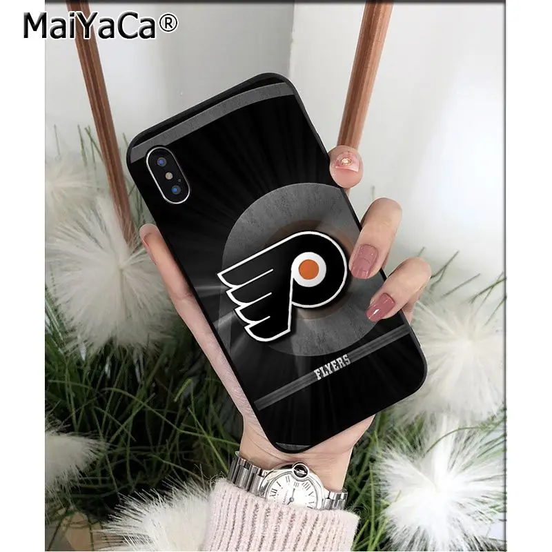 MaiYaCa Philadelphia Flyers ТПУ мягкий черный чехол для телефона чехол для iPhone 5 5Sx 6 7 7plus 8 8Plus X XS MAX XR