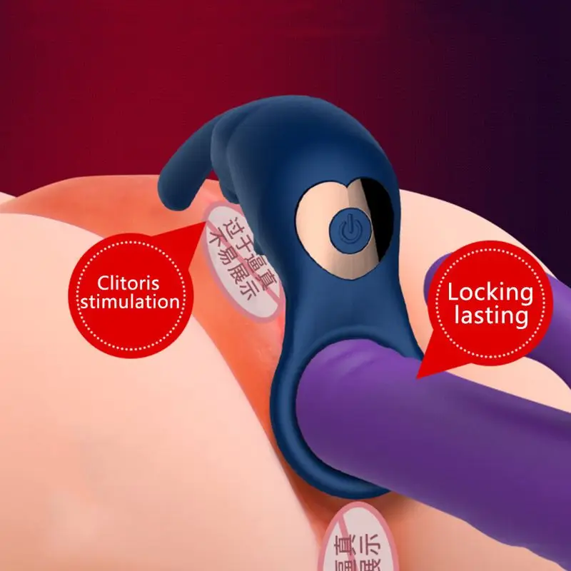 Кольцо-вибратор на пенис с заячьими ушками 10 режимов вибрации перезаряжаемое