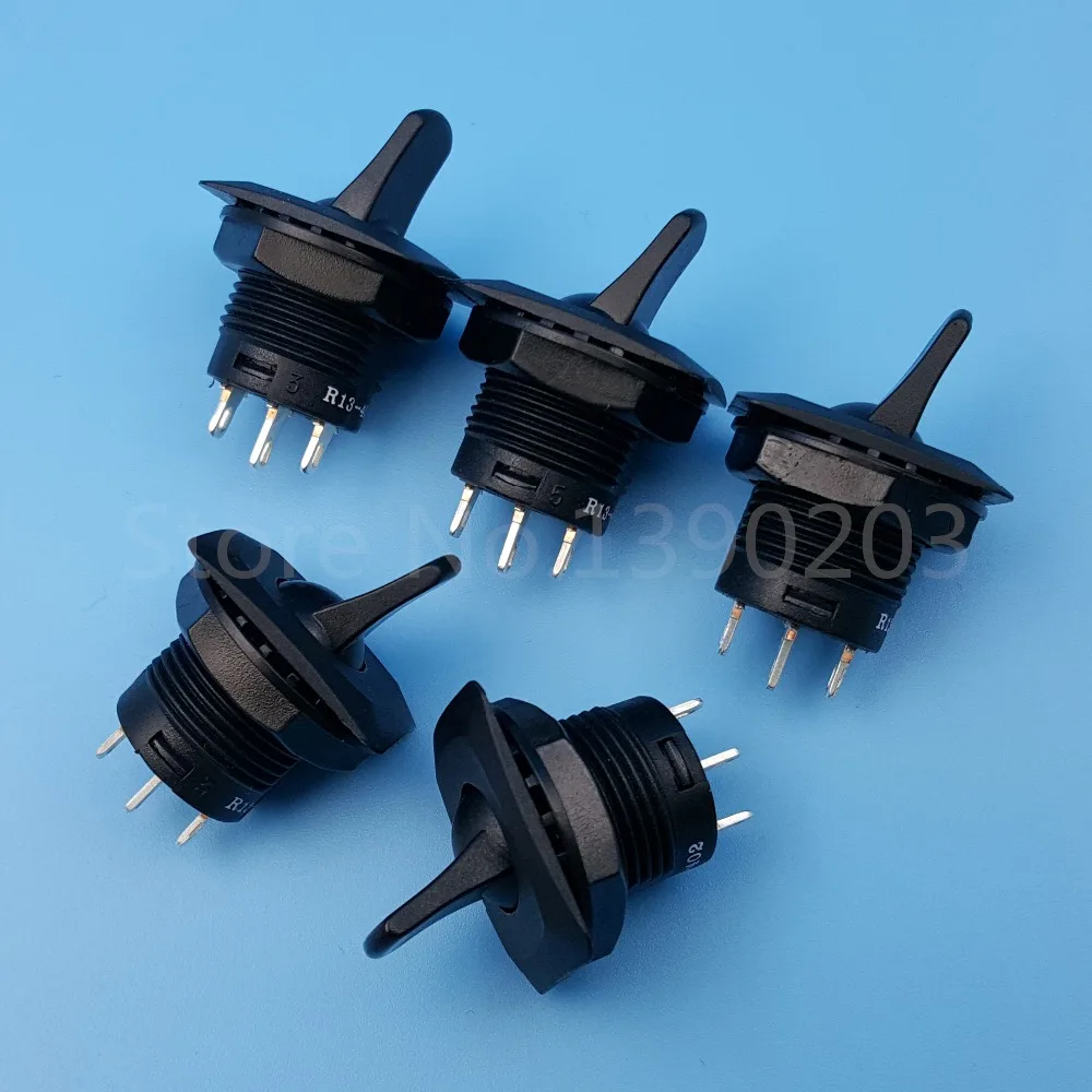 5 шт. черный SCI R13-402C 3Pin ON-ON 2 поддержание позиции круглый тумблер SPDT Панель