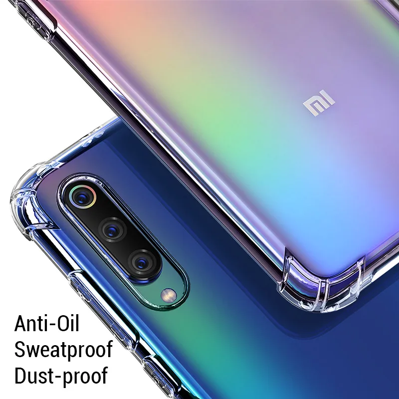 Чехол PZOZ для Xiaomi Mi 9 SE Защитная сумка мобильного телефона прозрачный