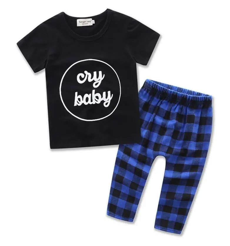 Лидер продаж 2019 комплект хлопковой одежды для маленьких мальчиков из Южной Кореи