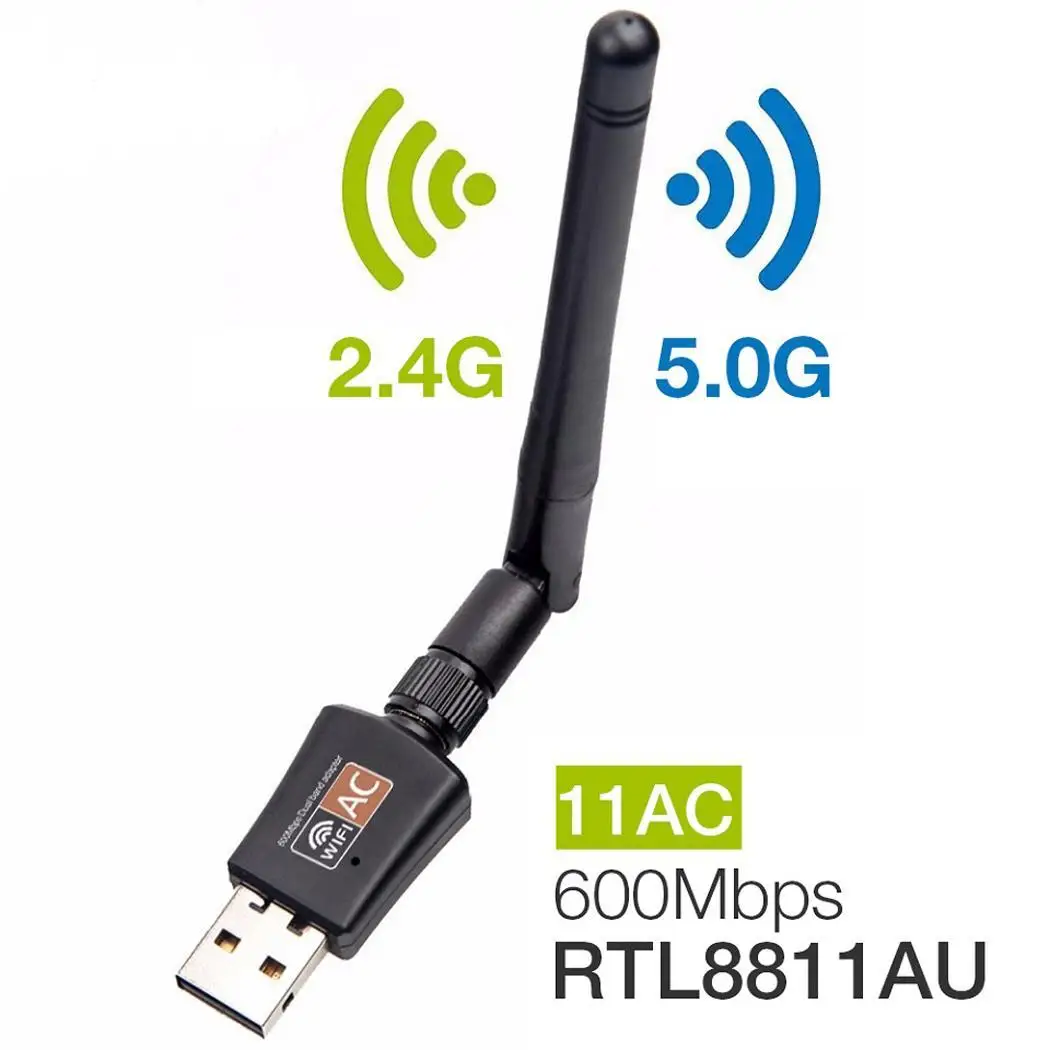 Мини двухдиапазонный USB беспроводной компьютер сетевая карта WiFi адаптер |