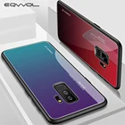 Роскошный чехол EQVVOL из закаленного стекла для телефона Samsung Galaxy S8 S9 J4 J6 J8 Plus Note 8 9 A6 A7 A8 2018, чехлы с градиентом цвета