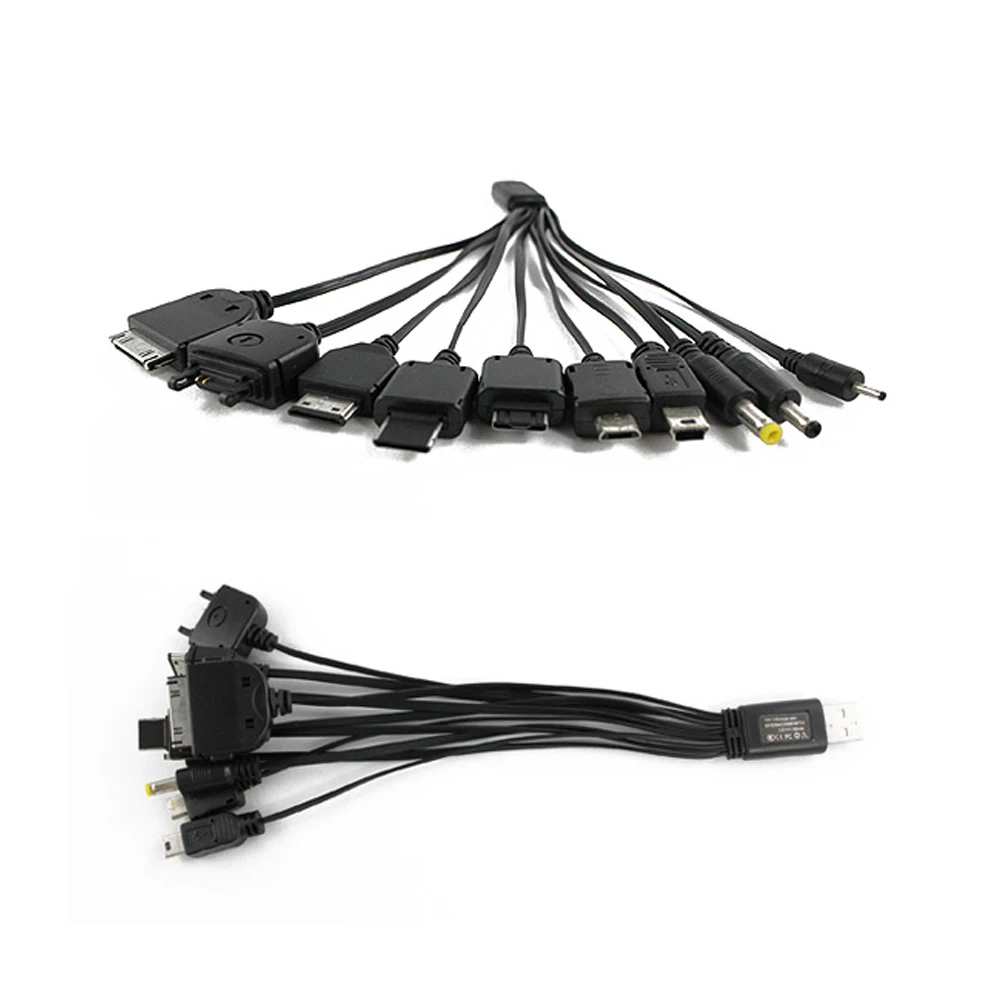 Портативный USB кабель для зарядки многозарядный 10 в 1 набор A1 HR|set|set 10set usb |