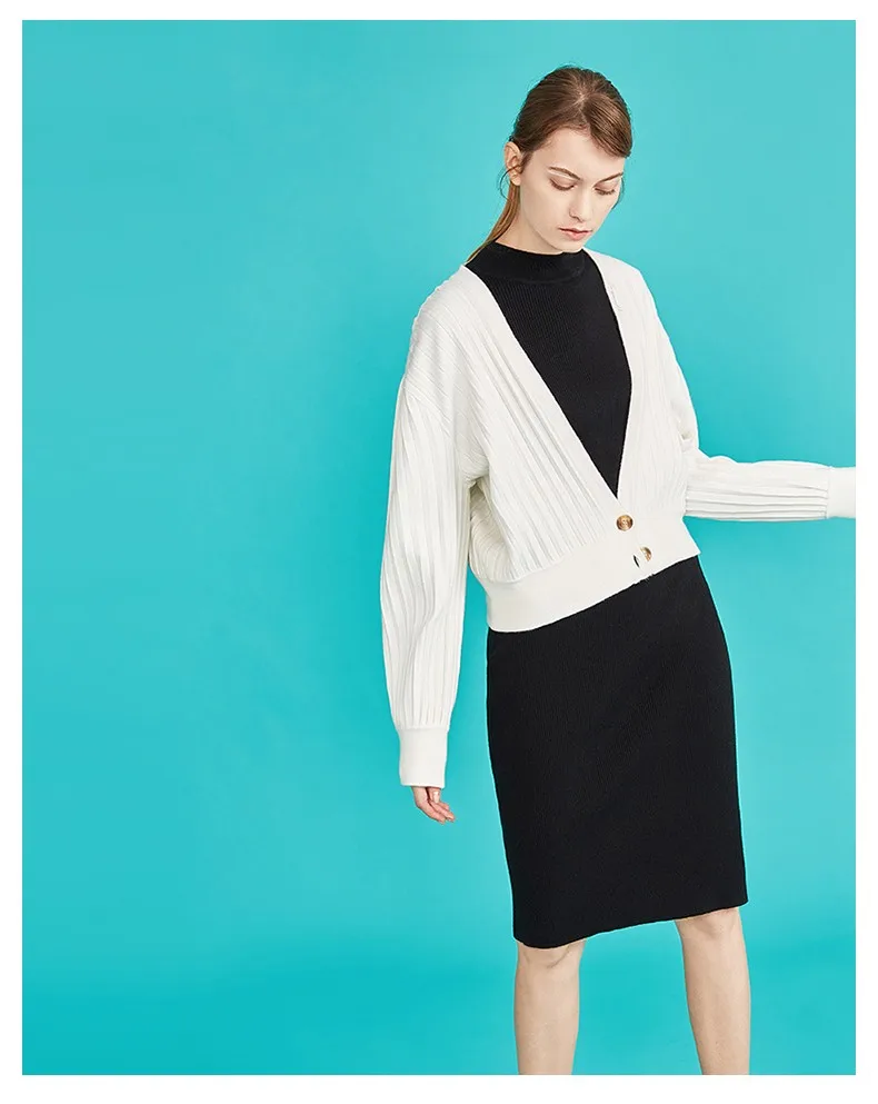 Toyouth Новая осень Для женщин Knitded платья Base эластичные тонкие длинное платье Облегающее Vestidos водолазка халат белый Вечерние Платье