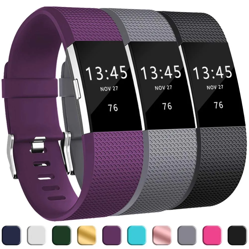 A002 3 шт. Мягкие силиконовые полосы для браслета Fitbit Charge 2 Смарт часы браслет для браслета Fitbit Charge 2 замена ремешок для Fitbit - Цвет: A002