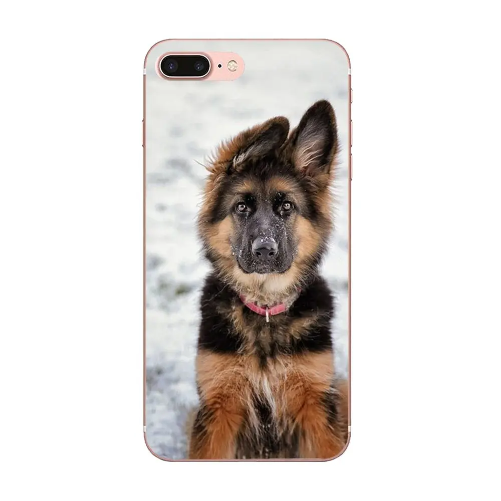 Немецкая овчарка качество для Apple iPhone 4 4S 5 5C 5S SE 6 6S 7 8 Plus X XS Max XR простые чехлы
