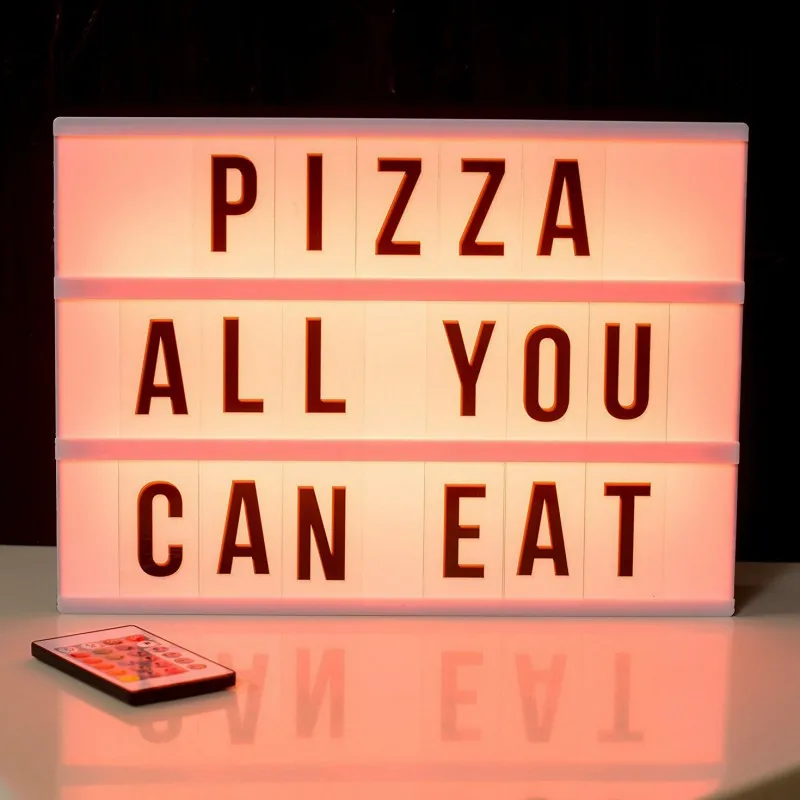 A4 A5 RGB Led Cinematic Lightbox DIY Led Night Light with DIY Letters Cards Home Party Valentine's Day Bedroom Decoration Lights